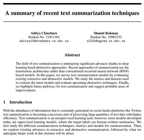Text Summarization Techniques: A Brief Survey Text Summarization Examples 的图像结果