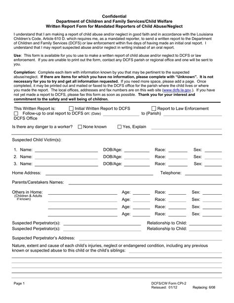 Dcfs Cw Form Cpi 2 ≡ Fill Out Printable PDF Forms Online