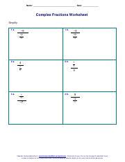Image result for Complex Fractions Worksheet Algebra 1