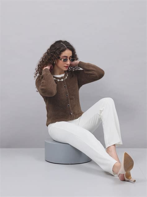 Buy Round Neck Cardigan Sweater For Women Online - Monte Carlo