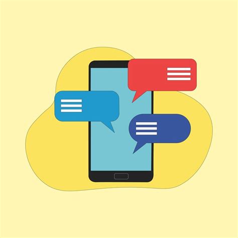 Smartphone messaging chat bubbles and communication | Premium Vector