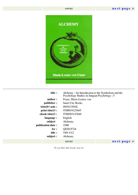 SOLUTION: Marielouise von franz alchemy an - Studypool