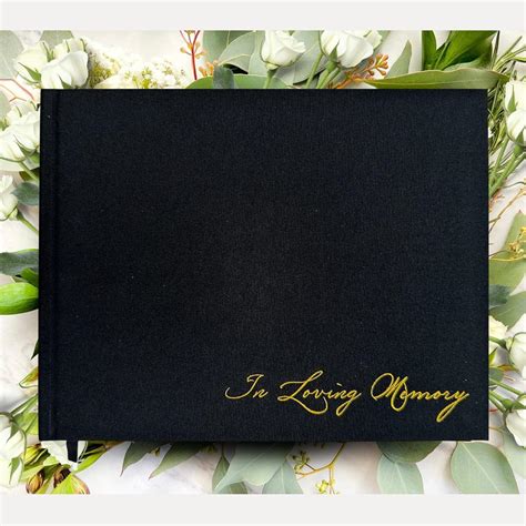 Buy Funeral Guest Book - Elegant in Loving Memory Memorial Service ...