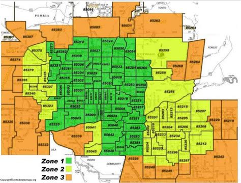 Image result for Phoenix Zip Code Map