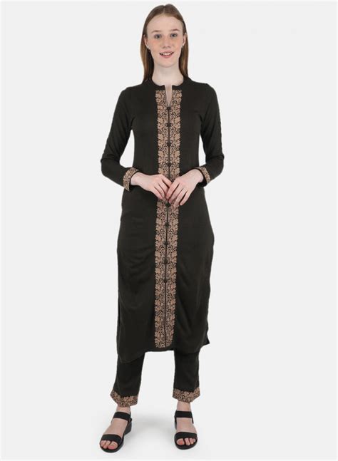 Buy Women Green Kurti+Lower Set for Winter Online in India - Monte Carlo