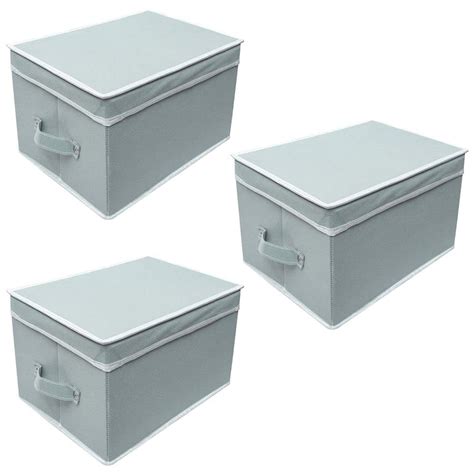 Craficial Solid Non-Woven Rectangular Foldable Fabric Organizer Storage ...