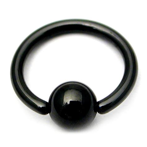 Black Ball Closure Ring - Ball Closure Rings | Paradox Body Jewellery ...
