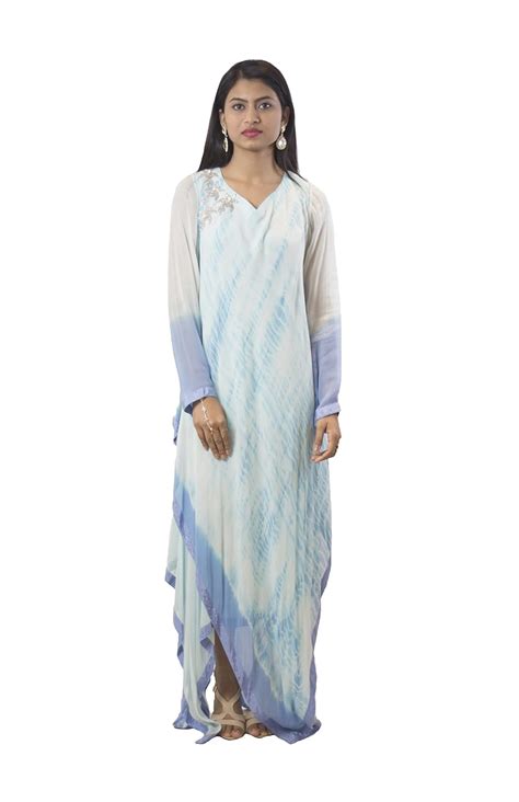 SKY BLUE TIE-DYE GOWN : Amazon.in: Health & Personal Care