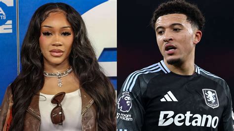 Jadon Sancho & girlfriend Saweetie make first public appearance ...