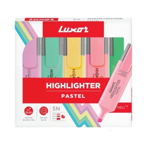 Luxor Pastel Highlighter Set Of 5