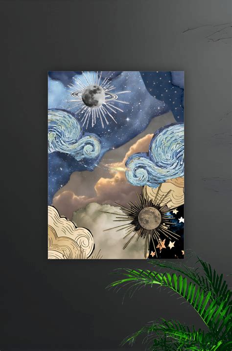 Earth Sun Star Abstract Poster || Aesthetic – GeekyGallery