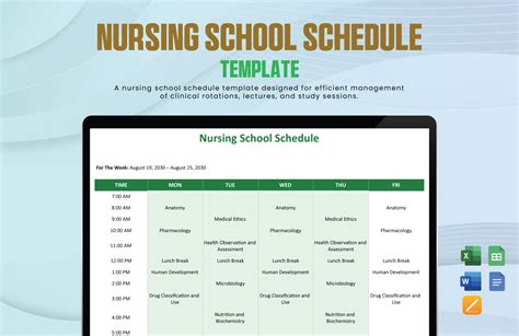 Editable School Schedule Templates in Google Sheets to Download
