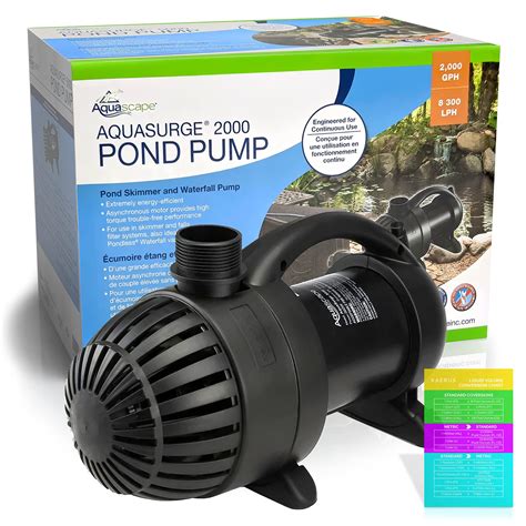 Buy Aquascape AquaSurge Pump - 2000 GPH Pond Pump, Submersible Outdoor ...