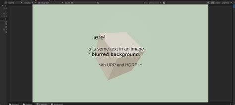 Image result for Unity Background Bluured