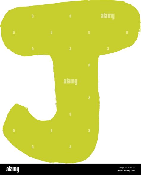 Alphabet J letter Hand Drawn illustration element for kids kindergarten and preschool education ...