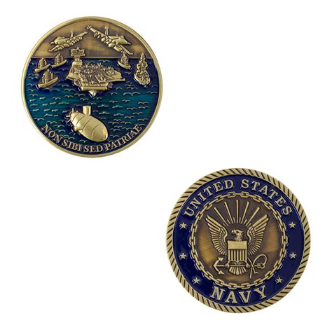Coin: 2" US Navy Theme - Non Sibi Sed Patriae – Vanguard Industries