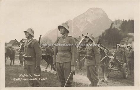 Lot 5 Fotokarten Kufstein Militär Frühjahrsparade - um 1937 - Wiener ...