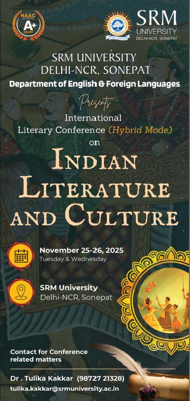 SRM University : International Literary Conference (Hybrid Mode) on ...