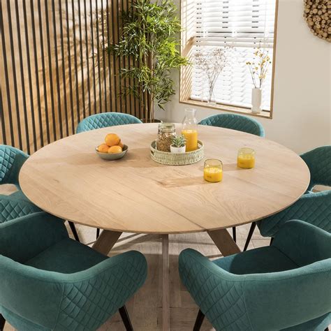 Round Dining Table For 6 Timber