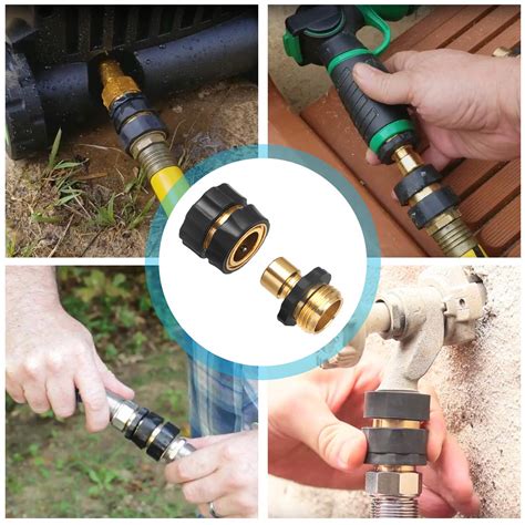 STYDDI Garden Hose Quick Release Connect Coupler, Metal Hose Fitting ...