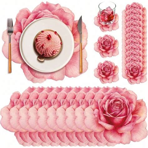 200 Disposable Paper Placemats And Coasters Set Summer Hawaiian Luau ...