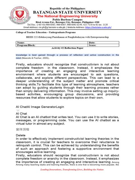 Image result for Reflection Paper Layout