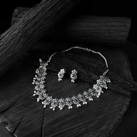 Shop Oxidised German Silver Necklace Sets Today | iTokri