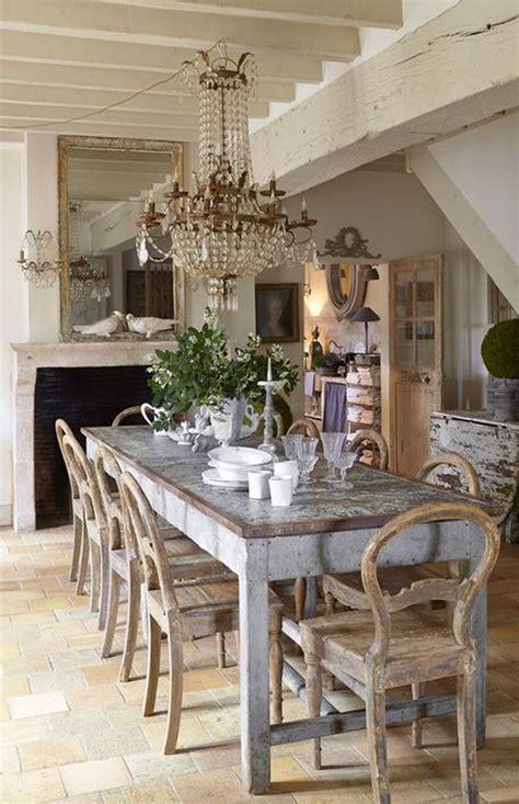 Embrace Sweet Romantic Vibes in Your Dining Room | Rustic french dining ...