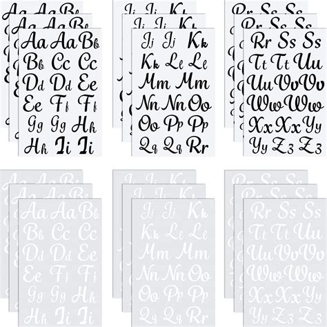 18 Sheet Iron Letters Iron On Letters Cursive Heat Transfer ...
