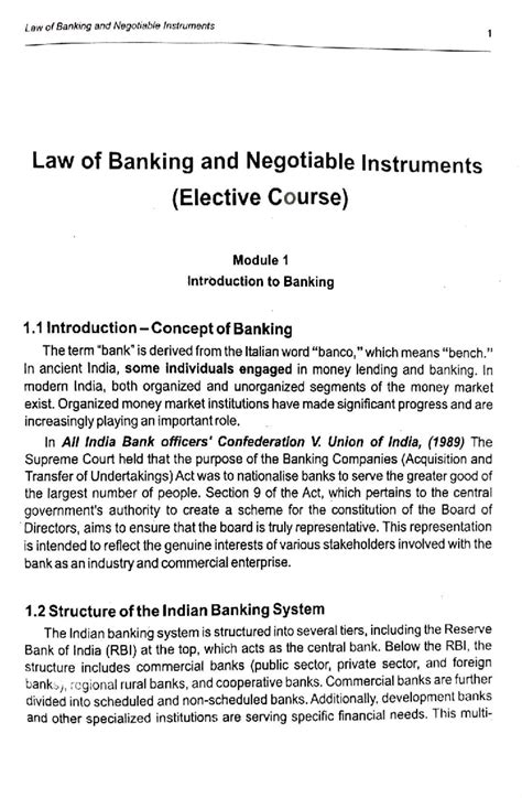 Arti B&F Module 1-3 - Banking Laws - Lawof Banking and Negotiable ...