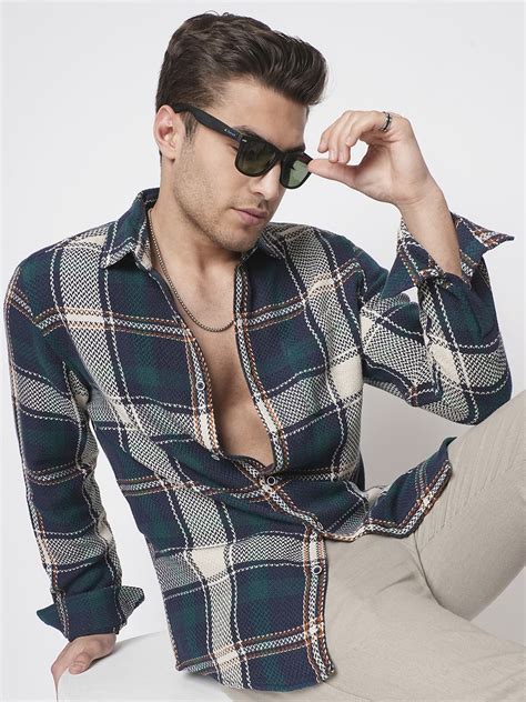 Multicolour Tweed Checks Flannel Shirt – Vastrado