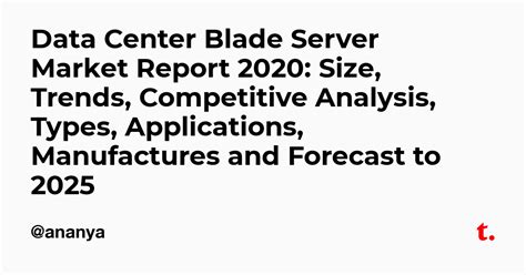 Data Center Blade Server Market Report 2020: Size, Trends, Competitive ...