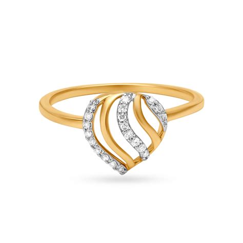 Romantic Heart Diamond Finger Ring