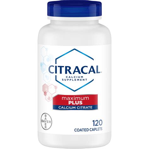 Citracal +D3 Maximum Calcium Citrate Caplets, 120 Ct - Walmart.com