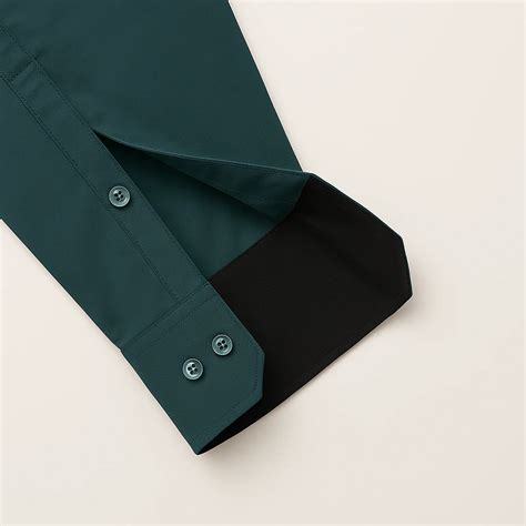 Men’s Contrast Collar & Cuff Formal Shirts | Signature Collection-Teal