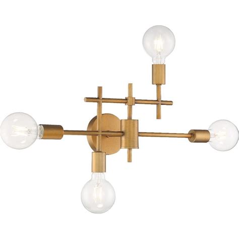 22.5-in 4-Light Aged Gold Traditional Vanity Light Bar at Lowes.com