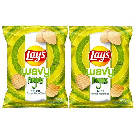 Amazon.com: Lay's Wavy Funyuns Onion Flavored Potato Chips, 2.625oz (2Pack)