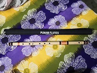 Punam Flutes E Natural Base Right Hand Indian Bansuri Size 29.3 Inches ...