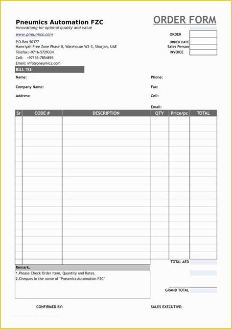Image result for Sample Order Form