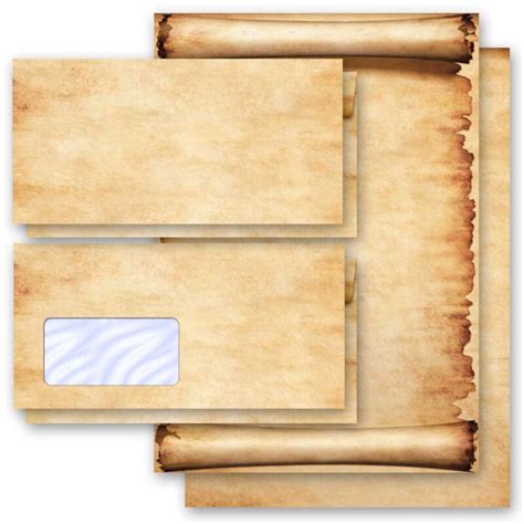 Stationery motif-paper sets Invitation Parchment Antique & History, B
