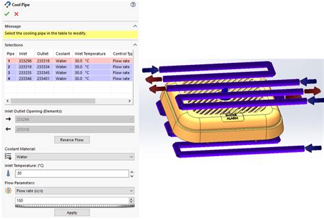 Image result for SolidWorks Cooling Loop Design