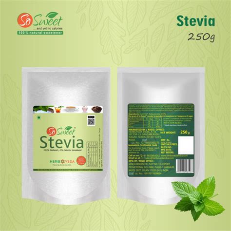 SO SWEET Stevia Powder 250Gm Zero Calorie 100 % Natural Keto Friendly ...