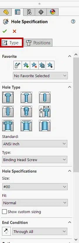 SolidWorks Hole Wizard Custom Thread 的图像结果
