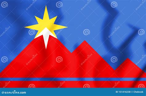 3D Flag of Pocatello Idaho, USA. Stock Illustration - Illustration of ...