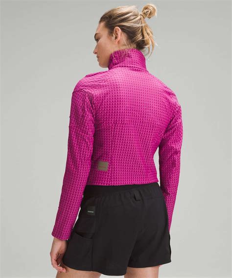 Lululemon Water-Repellent Grid Fleece Hiking Jacket - Wild Berry ...