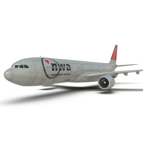 Jet Airliner Airbus A330-300 Northwest Airlines Rigged 3D model | 3D ...