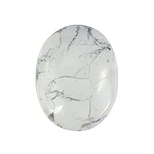 Crystu Natural Howlite Palm Stone for Relaxation, Meditation and ...