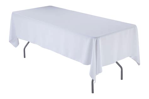 60 x 102 inch Rectangular White Tablecloth Polyester - Zhen Linen