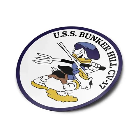 USS Bunker Hill (CV-17) Die-Cut Vinyl Sticker Decal