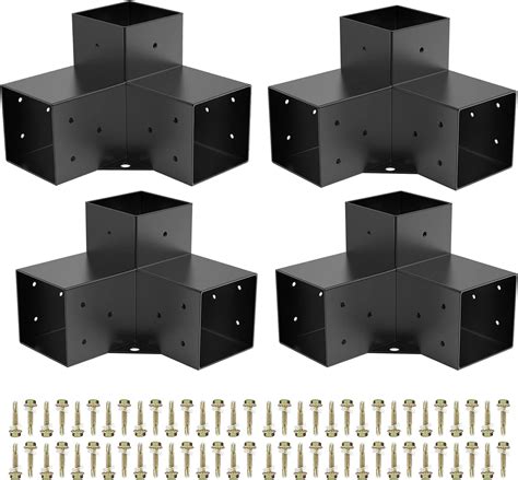 ITeVe.GD Kit de supports de pergola, supports à 4 voies en acier ...